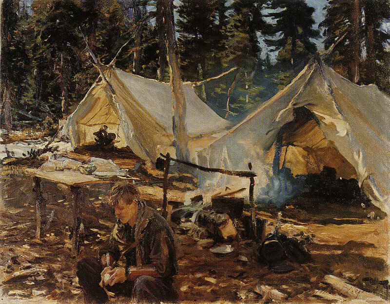 Джон Сингер Сарджент - Палатки на озере О'Хара, 1916г