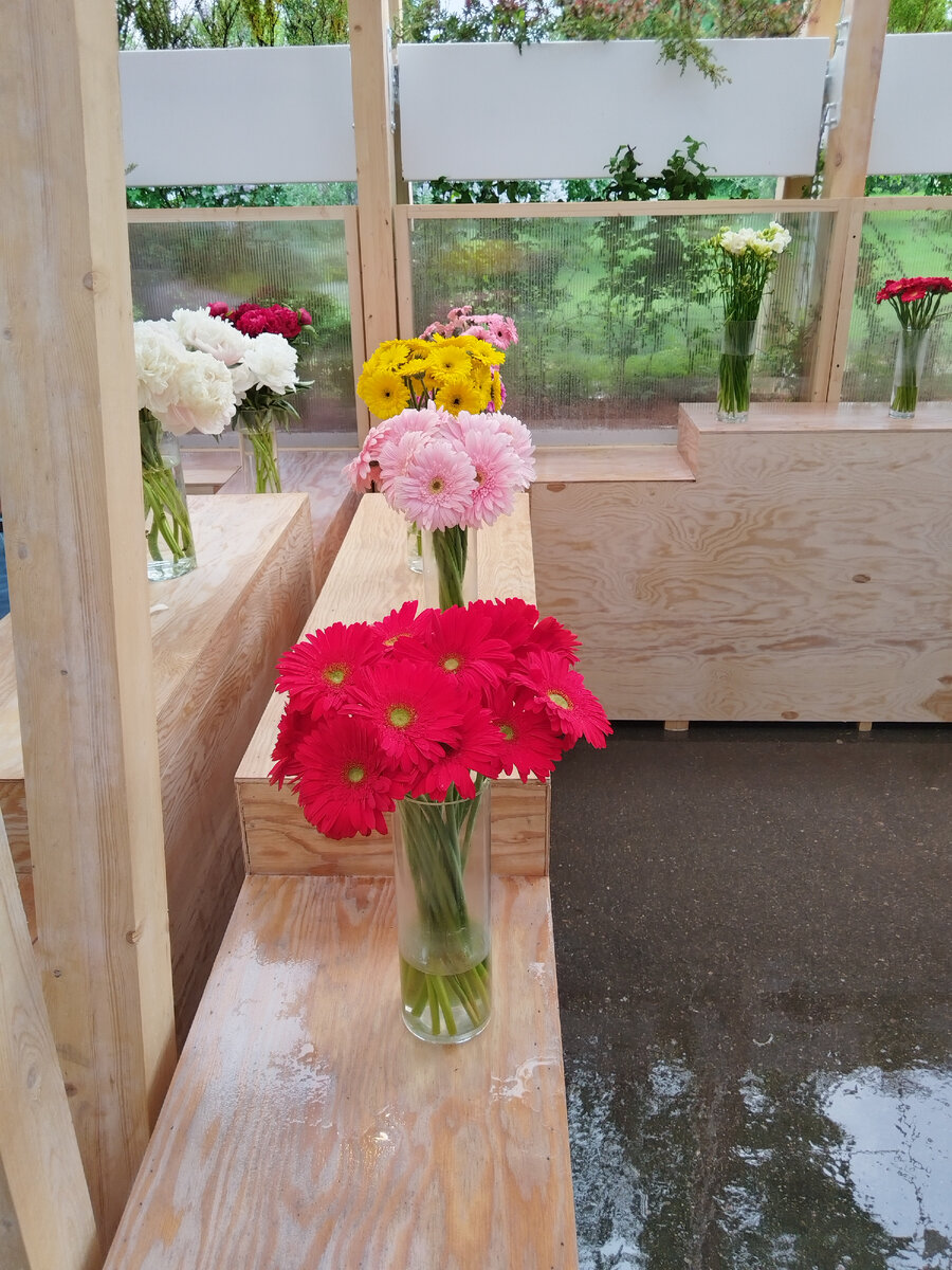 С  цветами можно фотографироваться.