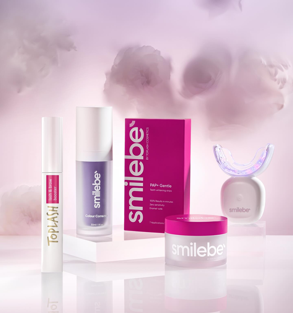 Сыворотка Toplash и отбеливающие продукты Smilebe