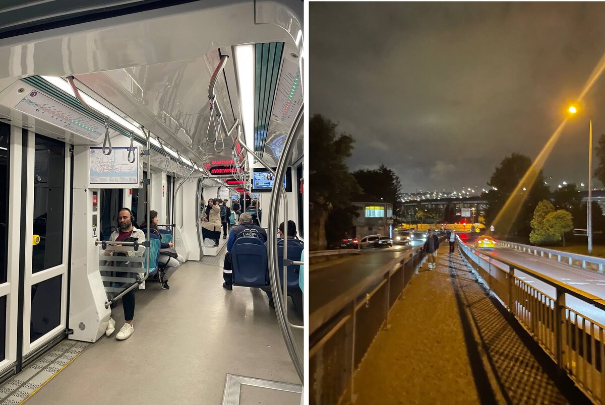 Это трамвай и дорога к нему от метробуса