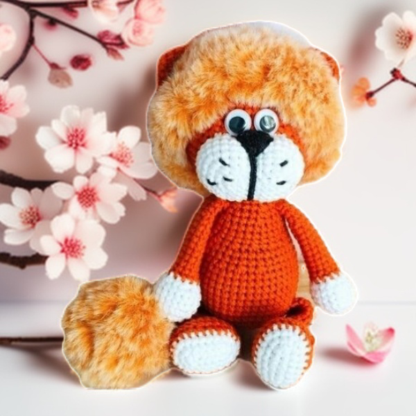 Львёнок - игрушка амигуруми