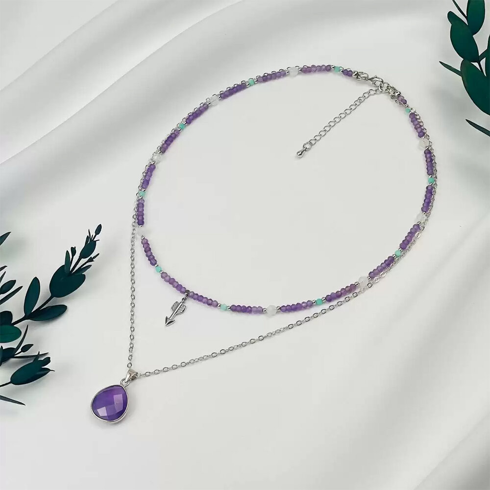 Колье из аметиста с кулоном Samotsvet.ru