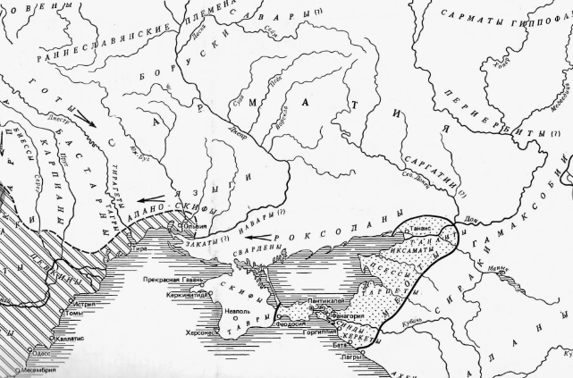 Роксоланы на карте. Источник: Яндекс-картинки.