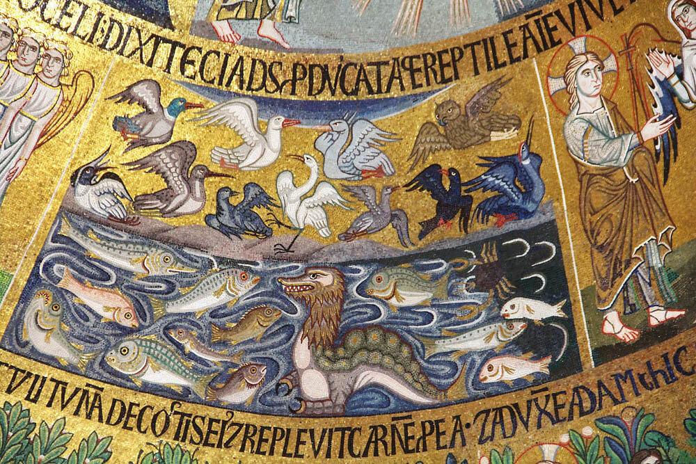 Фрагмент мозаики "Сотворение мира". Источник: https://theofilakt.livejournal.com/292888.html