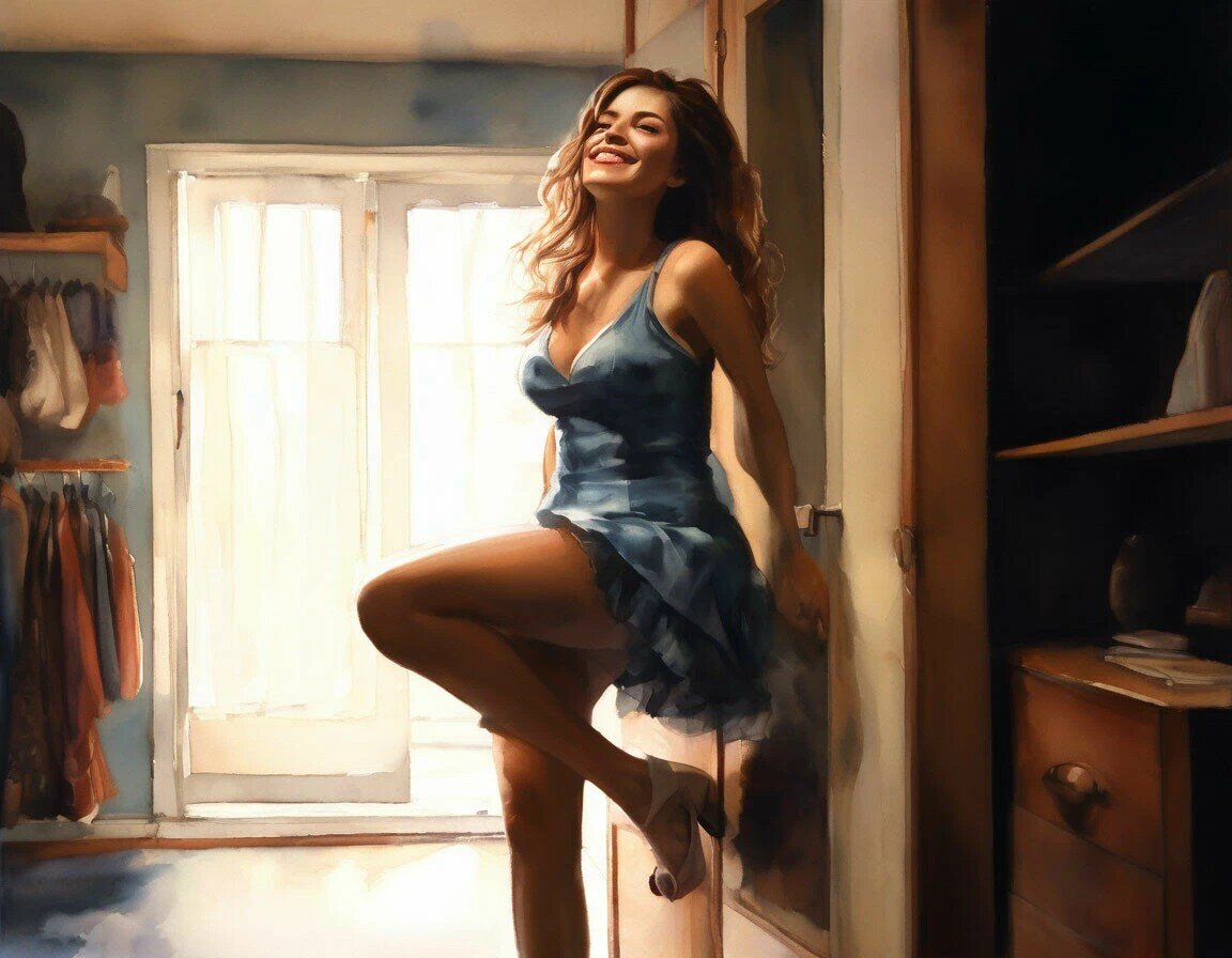 Иллюстрация к рассказу "Муж подруги", создана автором