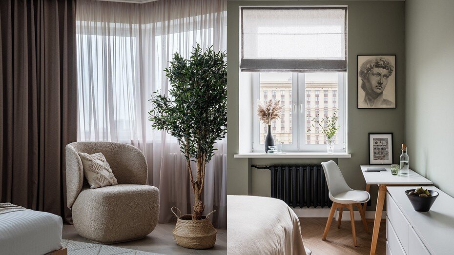 Слева проект Ирины Балдановой. Справа проект Киры и Антона Шаевых 