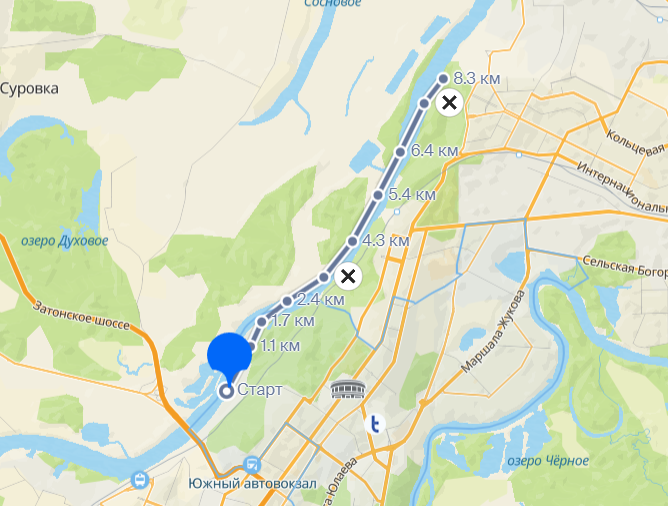 Точка старта - место, где находились мальчики