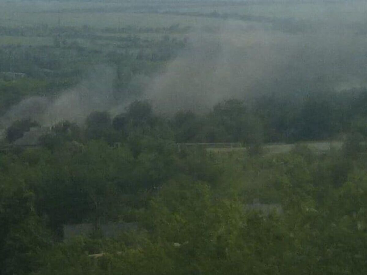    Место обстрела Никитовского района Горловки© Фото : Приходько РИК/Telegram