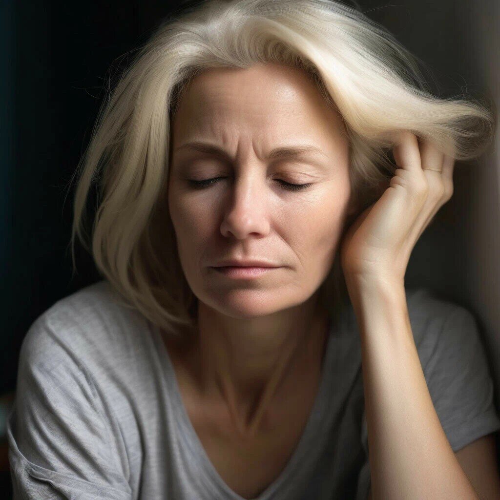 Уставшая блондинка, такой меня видит Шедеврум