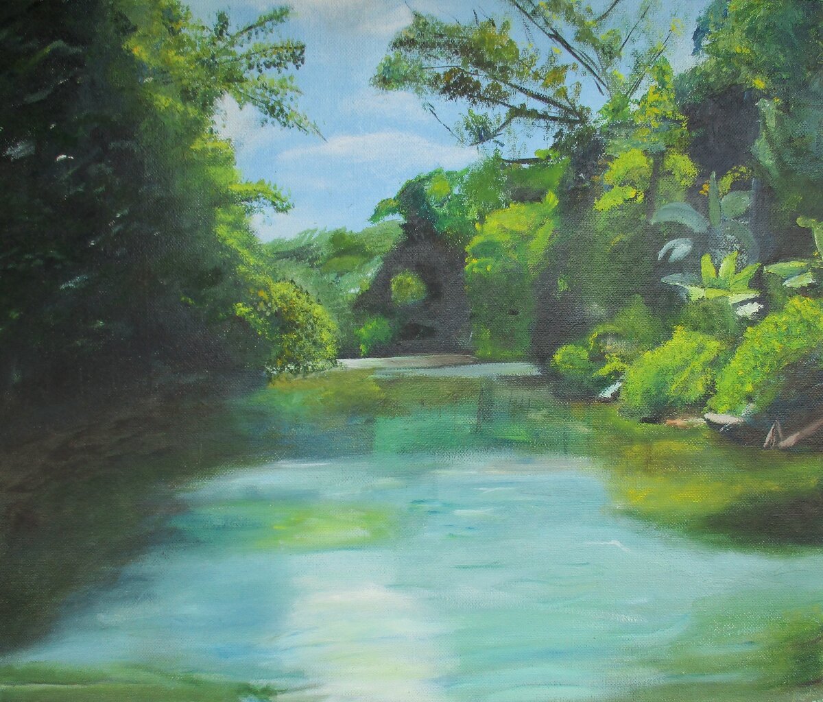 "черепашьи тропики", 2020, 66х78 см. масло, оргалит (ДВП), 114000 ₽