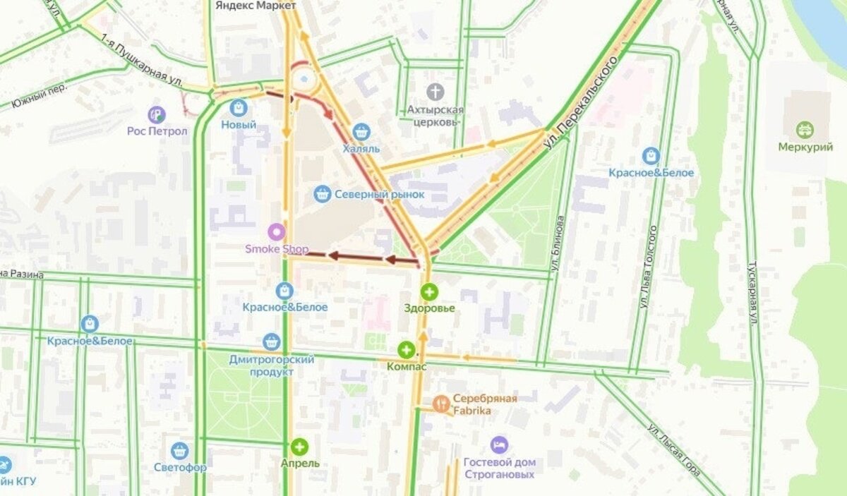    В Курске в связи с ДТП затруднено движение транспорта