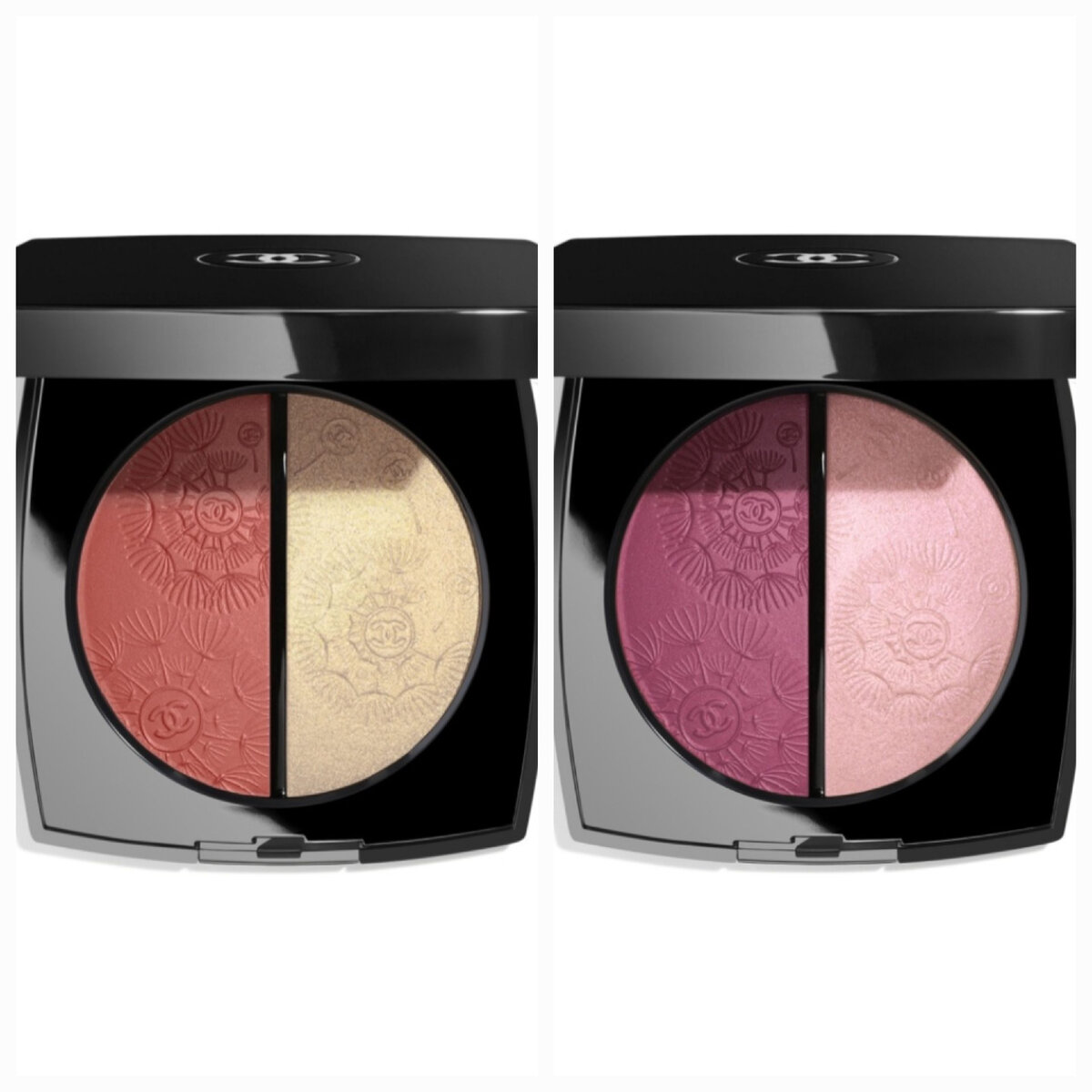 Палетки для лица Jardin Imaginaire Duo из коллекции Chanel Summer Makeup Collection 2024. Фото: Chanel.