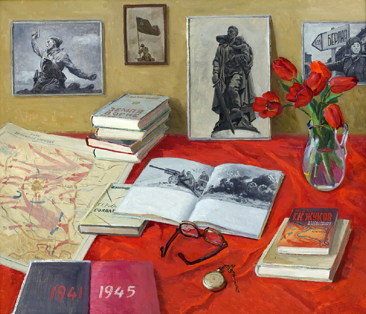 Заря Казанчан. Воспоминания. 1985 г. Холст, масло. 95 x 110 см. Ставропольский краевой музей изобразительных искусств