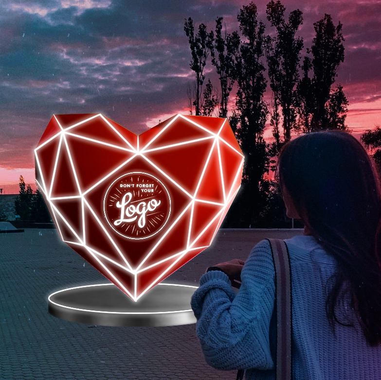 Эскиз дизайн-проекта от LedSplice: световая фигура "Сердце"
