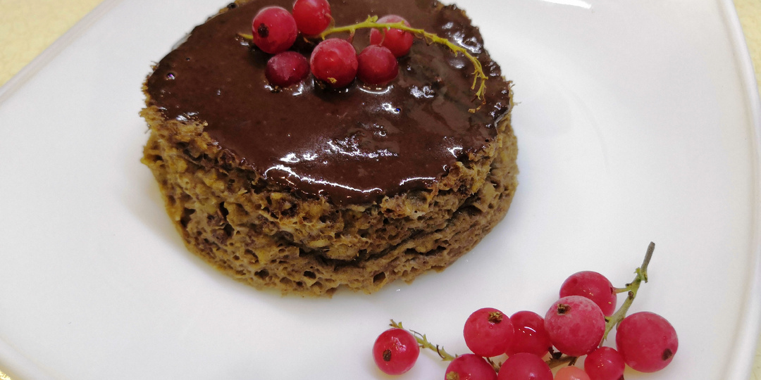 Все смешала и в микроволновку. ПП десерт без муки.