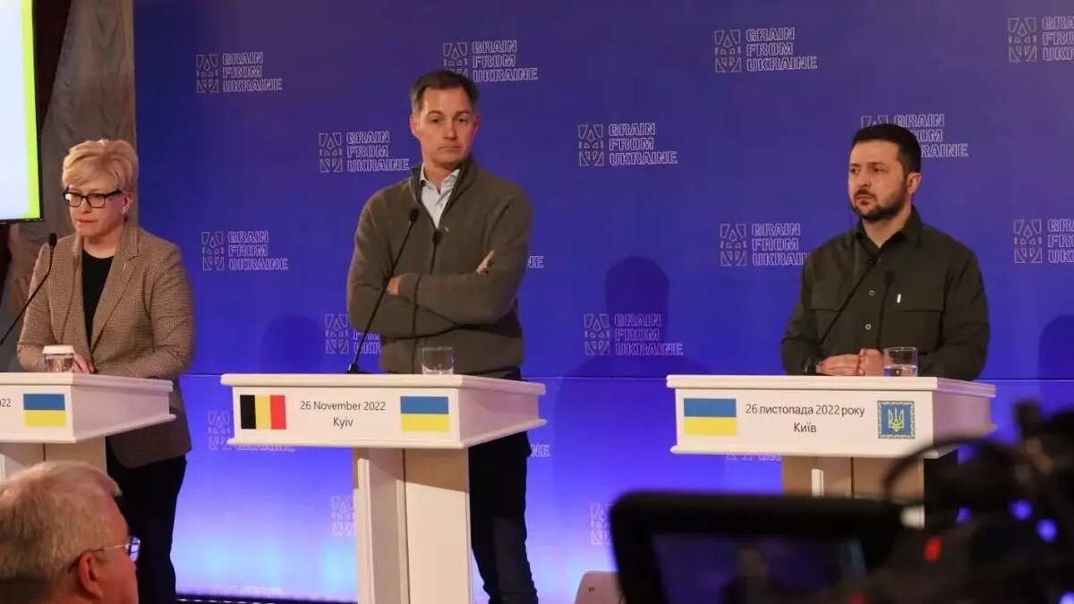 Визит Де Кроо в Киев в ноябре 2022 года (инициатива Grain From Ukraine). Фото: Скриншот