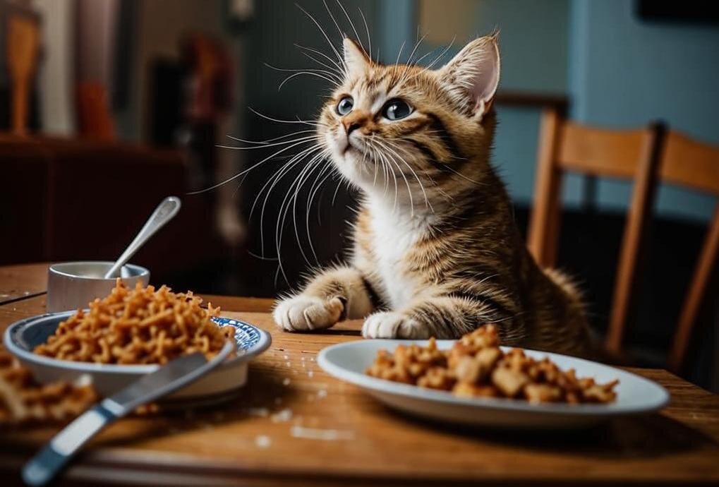 Бывает даже, что кошка просит еду, но не ест. Виноваты мы сами.