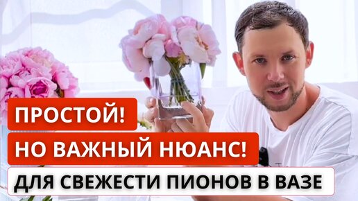 ❓КАК УХАЖИВАТЬ ЗА ПИОНАМИ в вазе в домашних условиях? ВАЖНЫЙ НЮАНС про который все забывают!