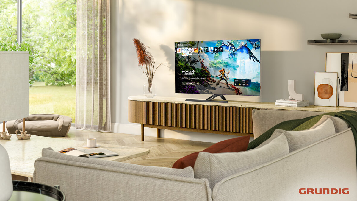 Разрешение 4K Ultra HD³ в телевизоре Grundig 55 OLED GH 9700 для для четкости и динамики в игре