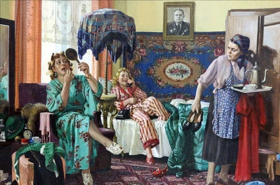 “Трутни”, художник Р. Зенькова, СССР, 1954 г.
