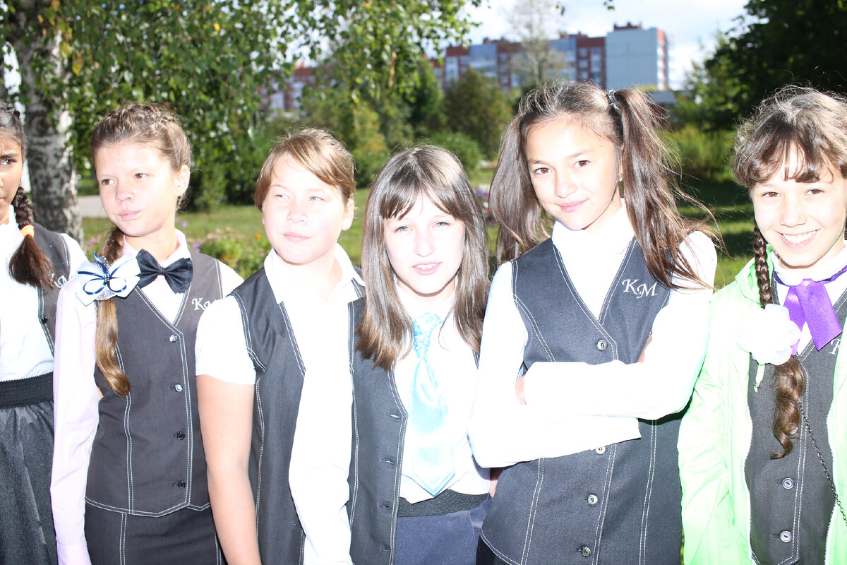 На школьной линейке 1 сентября