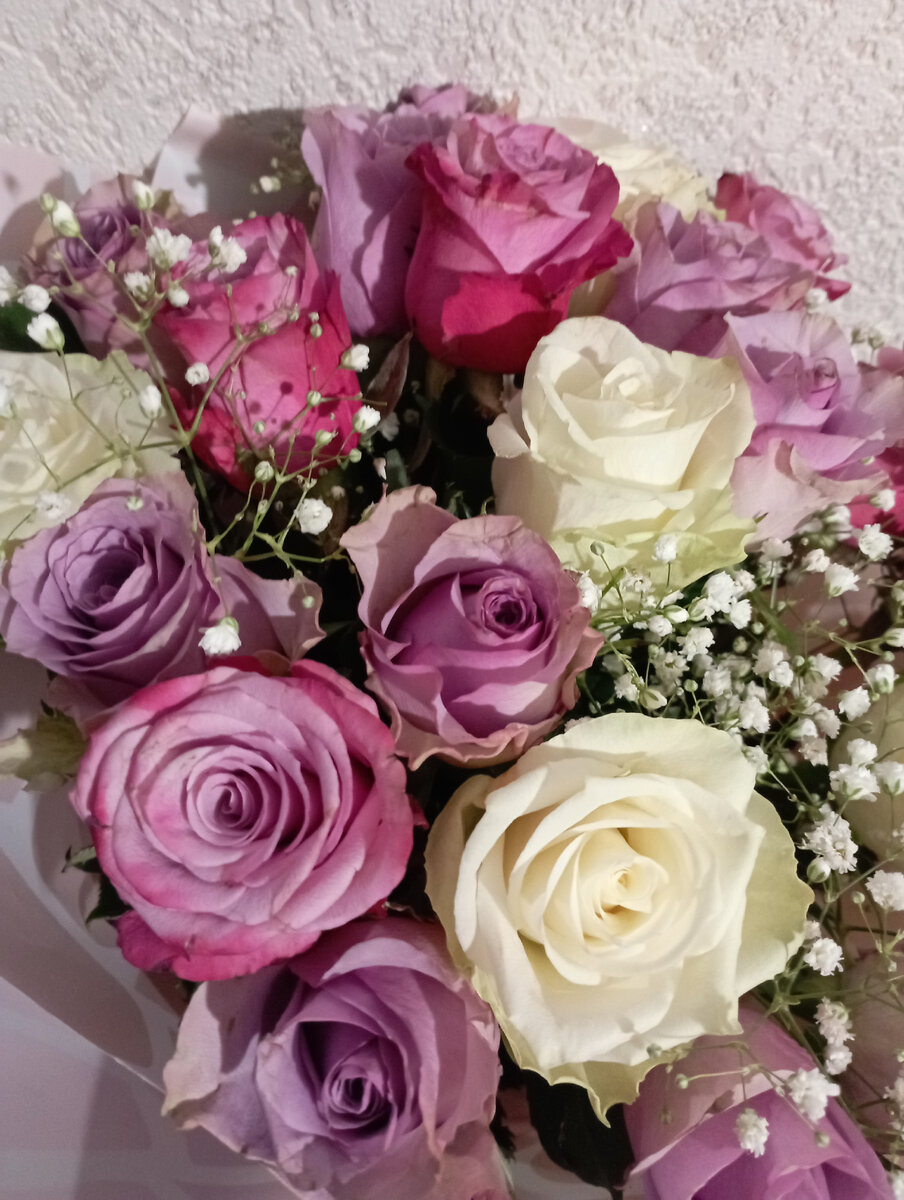 Цветы от сына на мой день рождения. 