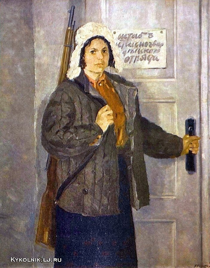 Картина Н. Коротковой «Красногвардейка». Фото из открытых источников