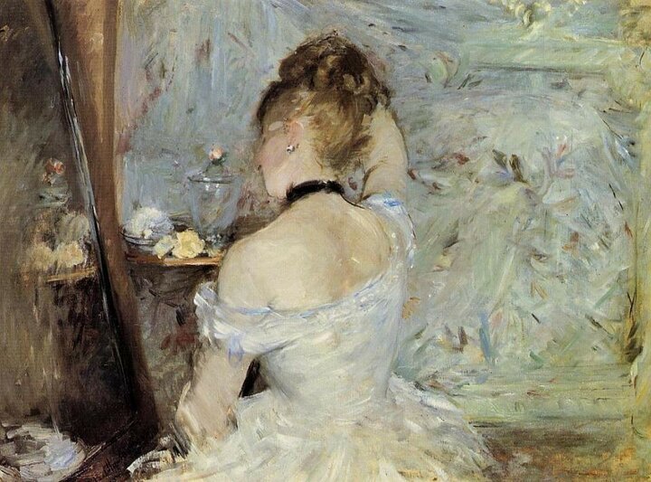 Berthe Morisot. Молодая женщина у зеркала