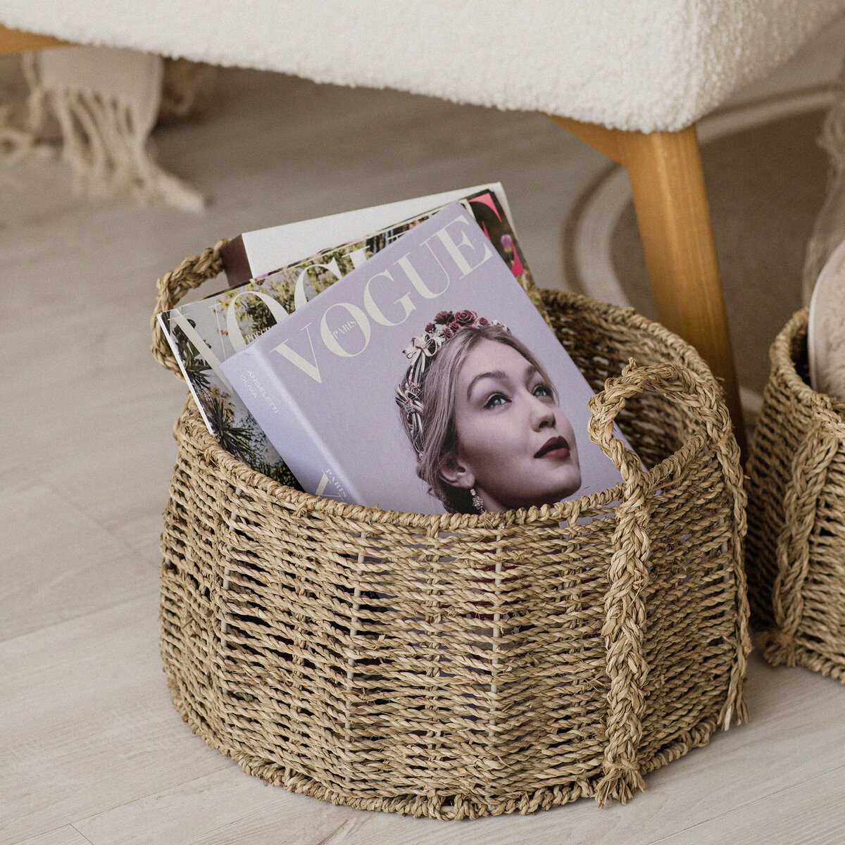 Корзина с ручкой (33х18 см., M) от бренда Уютности