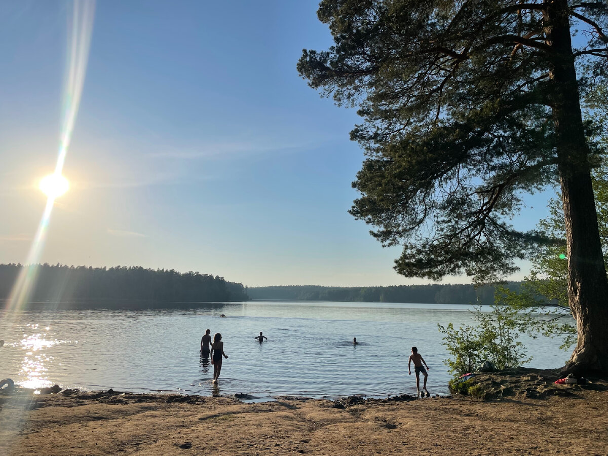 Щучье озеро, главный пляж