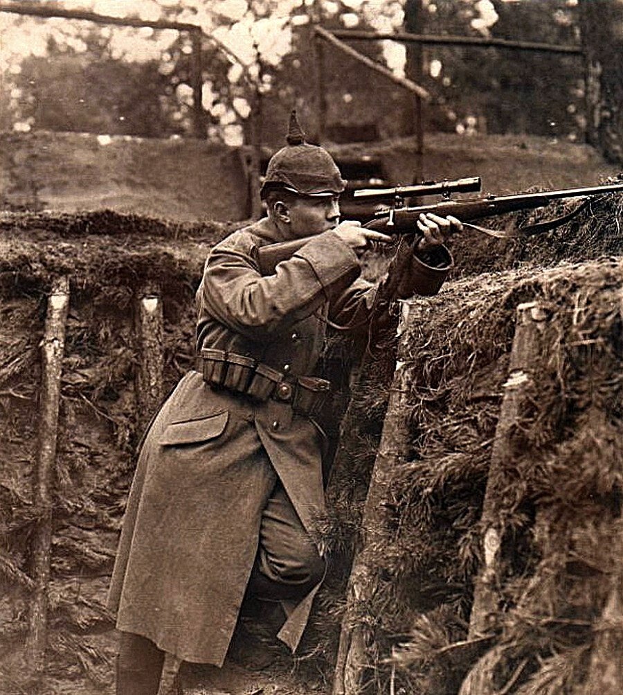 Немецкий снайпер в Первую Мировую 