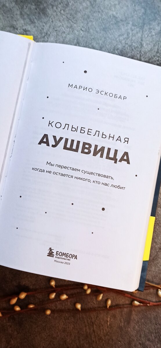 "Колыбельная Аушвица" Марио Эскобар. Издательство БОМБОРА, Москва 2023 год