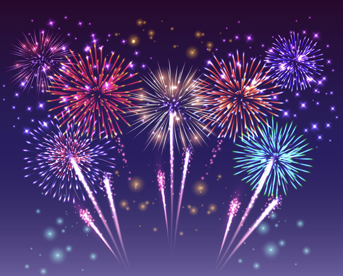 Салюты. Источник фото: https://www.freepik.com/author/macrovector