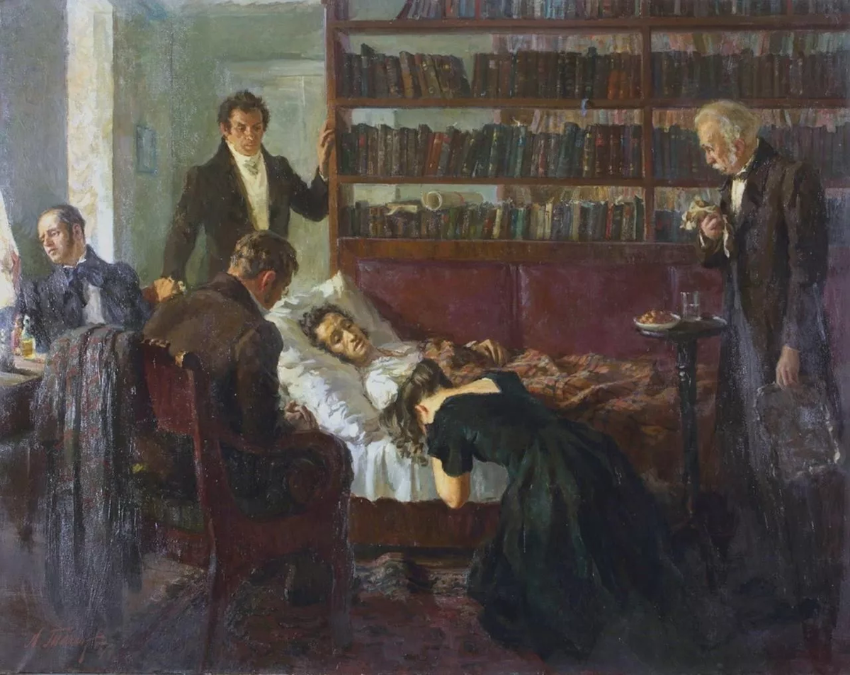 Танклевский Леонид Захарович (1906-1984) «28 января 1837. Последние минуты Пушкина» 1949