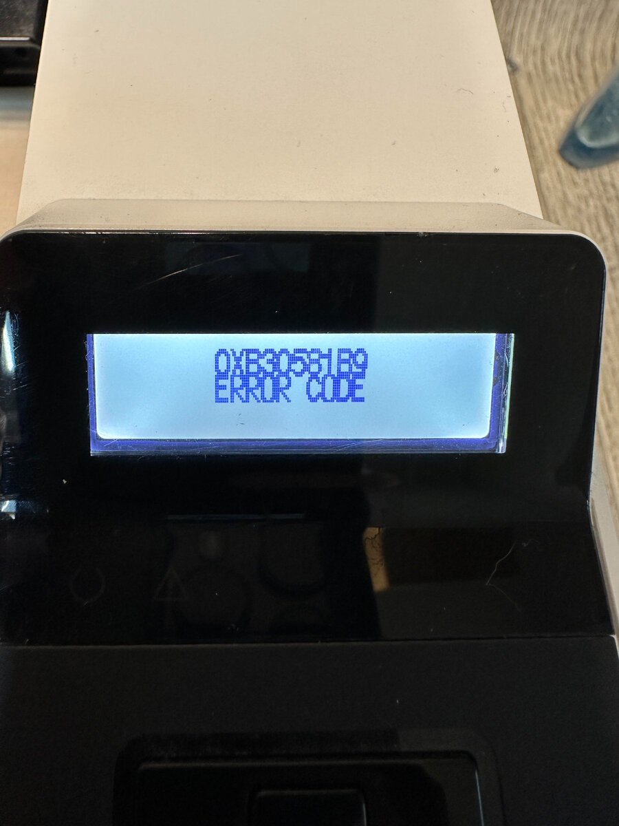 0XB30581B9 ERROR CODE