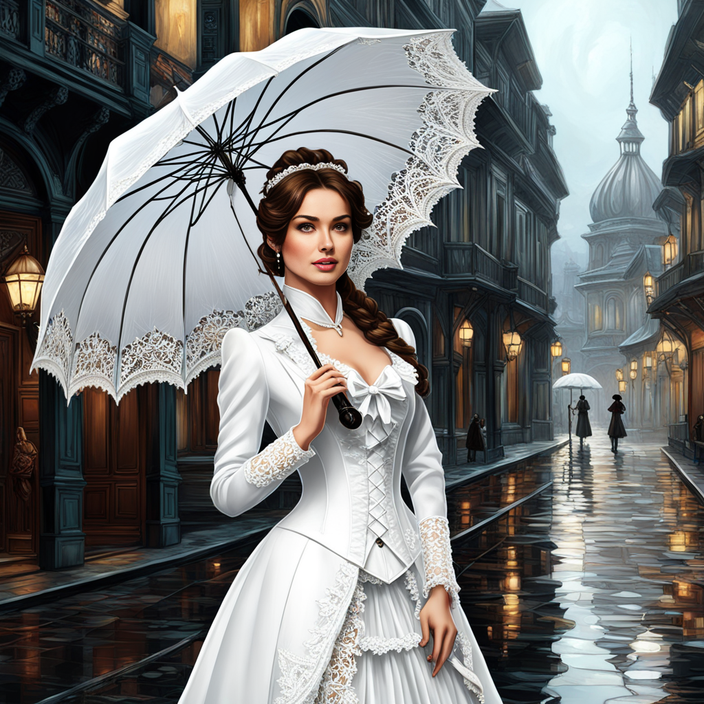 Девушка с зонтом