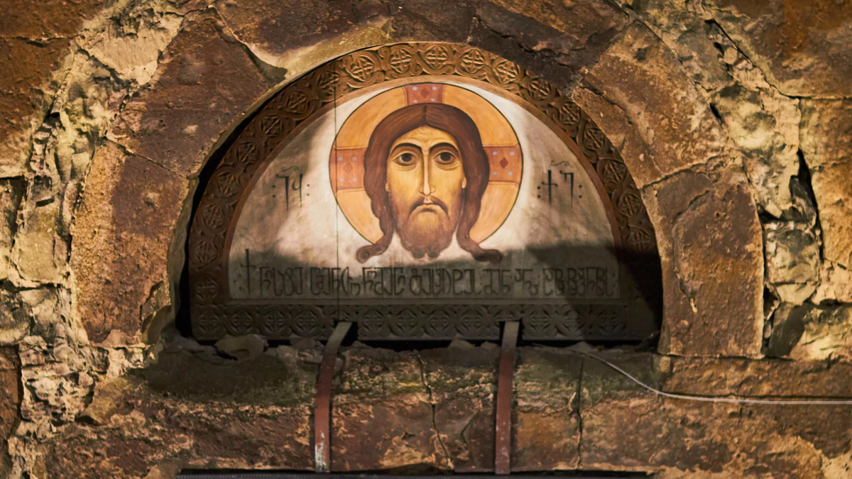 изображение на входе в церковь Анчисхати © photo: Sputnik/Stringer