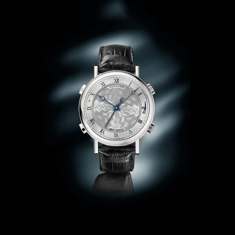 Часы Breguet La Musicale в 48 мм корпусе из белого золота с будильником и индикатором запаса времени
