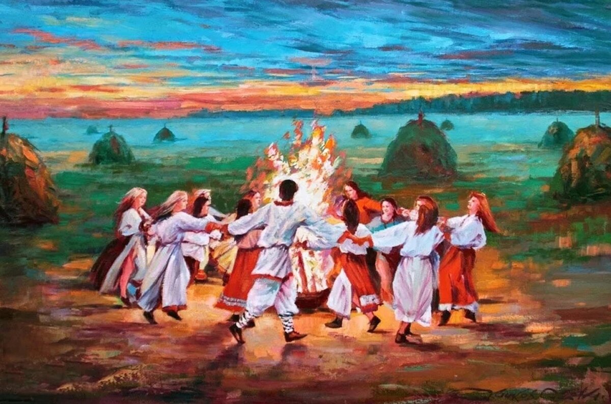 Хоровод с песнями на Ивана Купала.