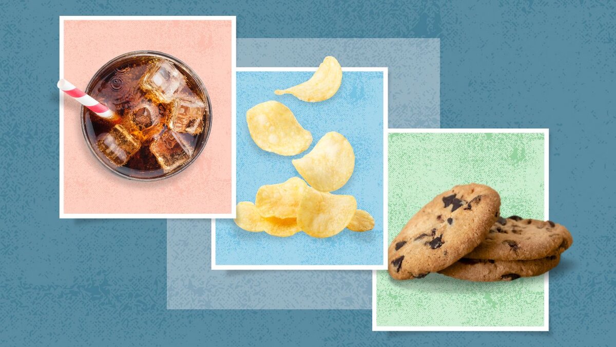 Газированные напитки и расфасованные закуски вредны для вашего тела и мозга.