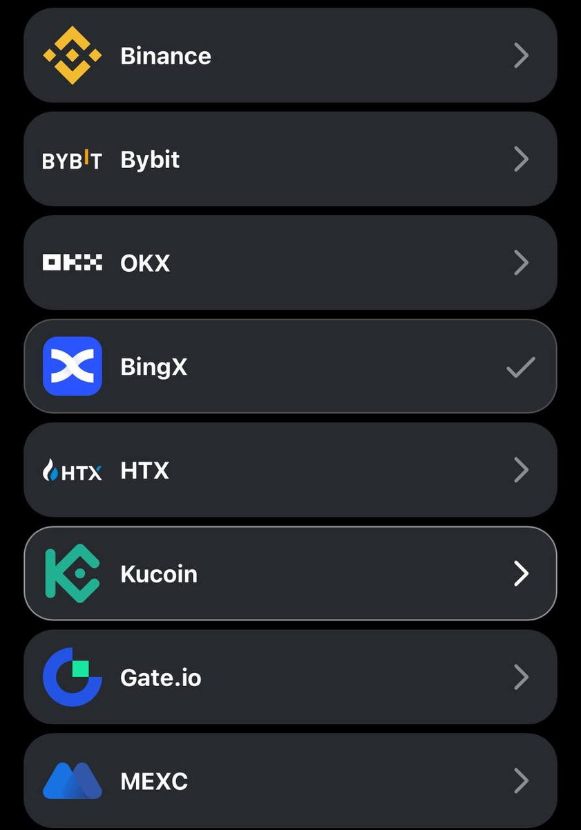 Список криптовалютных бирж для игры "Hamster Combat".