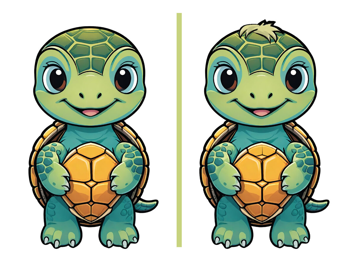 Найдите 3 отличия между двумя картинками