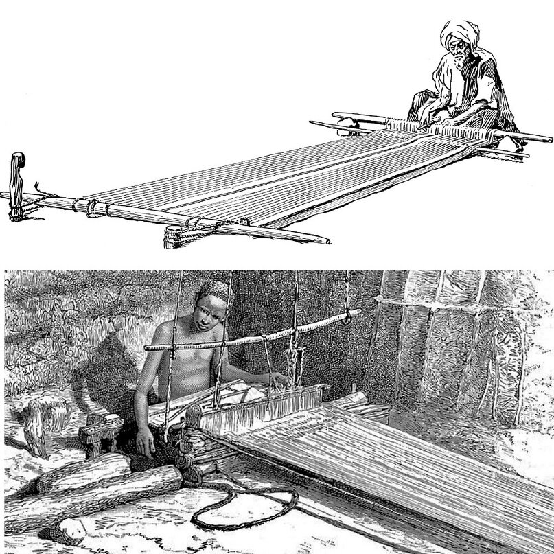 Одни из первых устройств для изготовления тканей (https://www.publish.ru/articles/202310_20014778)