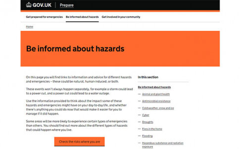 Веб-сайт британского правительства призывает своих граждан подготовиться