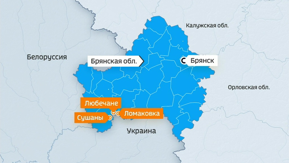 Тут особо нечего рисовать и показывать, поэтому - просто карта Брянской области.