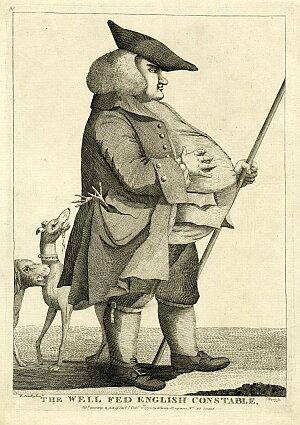 Пол Сэтби. Сатирическое изображение английского констебля. 1777г