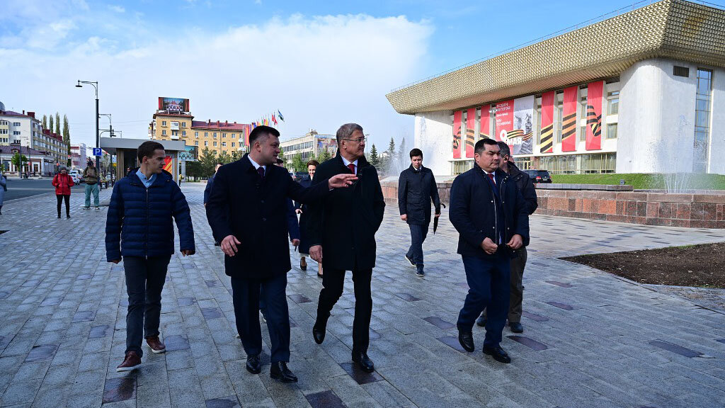    г. Уфа. Благоустройство ул. Ленина. Сад им. С. Аксакова. Май 2024 г.