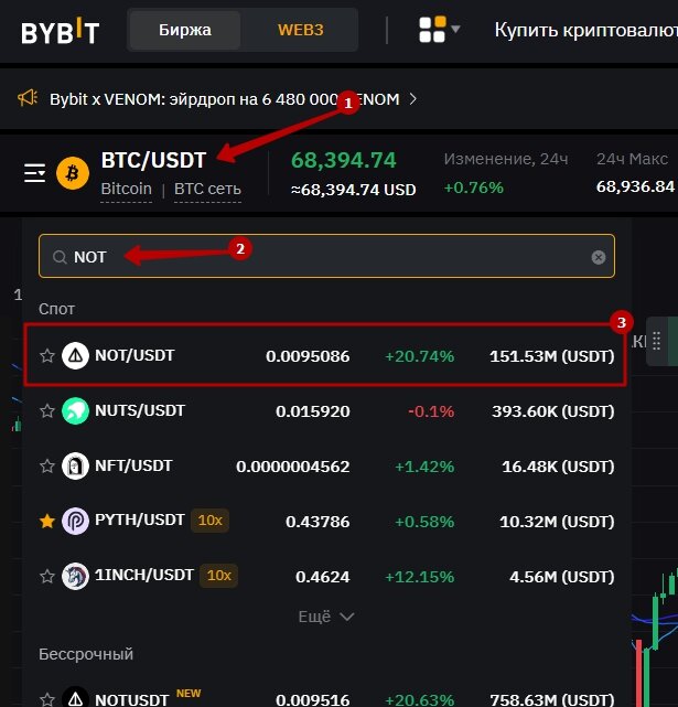 Ноткоины можно выводить