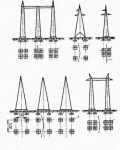 Ростверк опоры - это часть фундамента, которая распределяет нагрузки от опоры ЛЭП по поверхности фундамента. Ростверк опоры линии электропередач обычно состоит из стальных балок, опорных плит, подкладок.