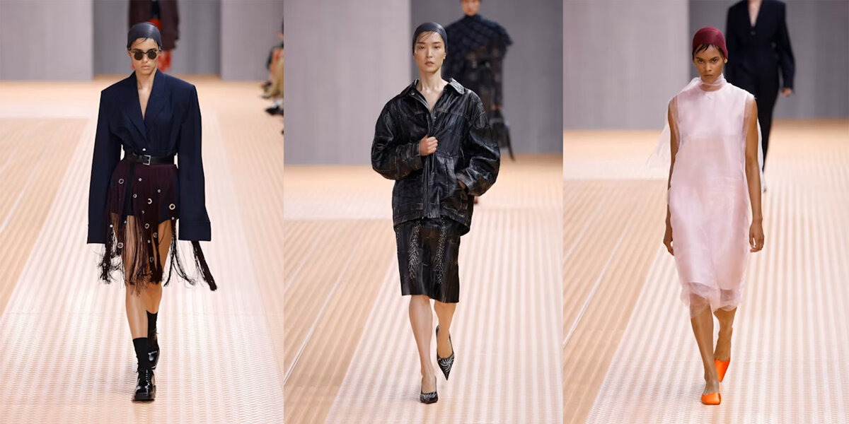 Модели на показе Prada 2024 